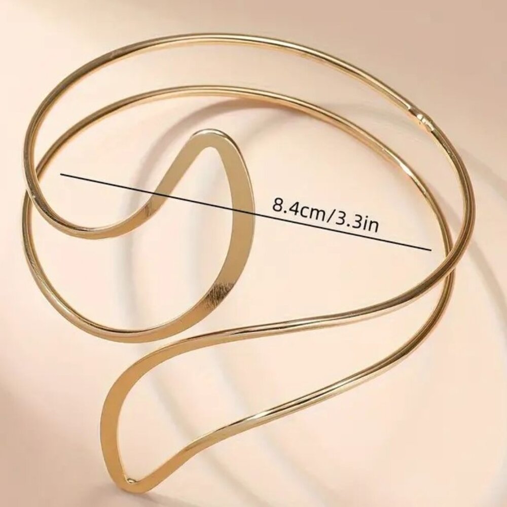 Upper Arm Cuff Bracelet Boho Hippie Armlet Greek Gpddess Simple Egyptian Unique - Picture 3 of 3